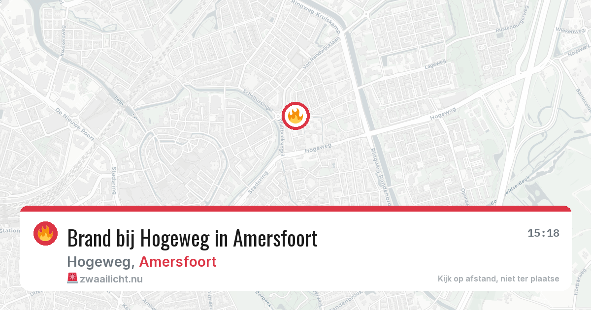 Brand bij Hogeweg in Amersfoort — 13 mei 2026