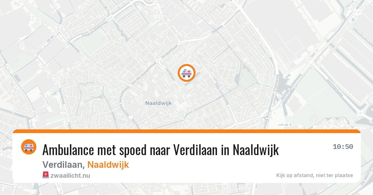 Ambulance met spoed naar Verdilaan in Naaldwijk — 8 mei 2026