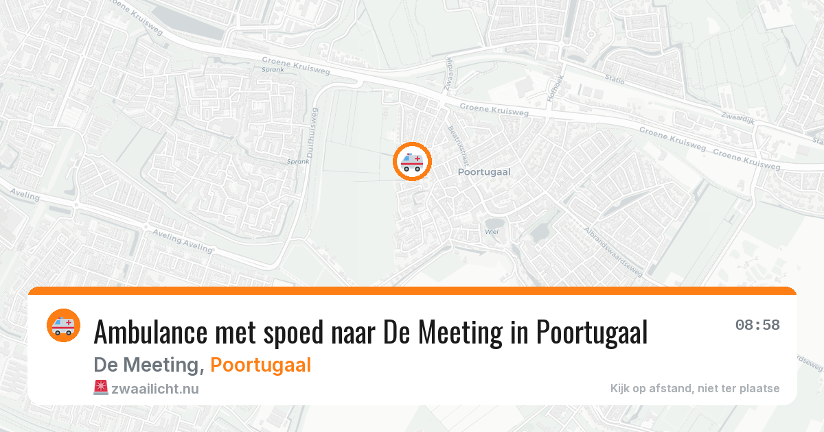 Ambulance met spoed naar De Meeting in Poortugaal — 27 mrt 2026