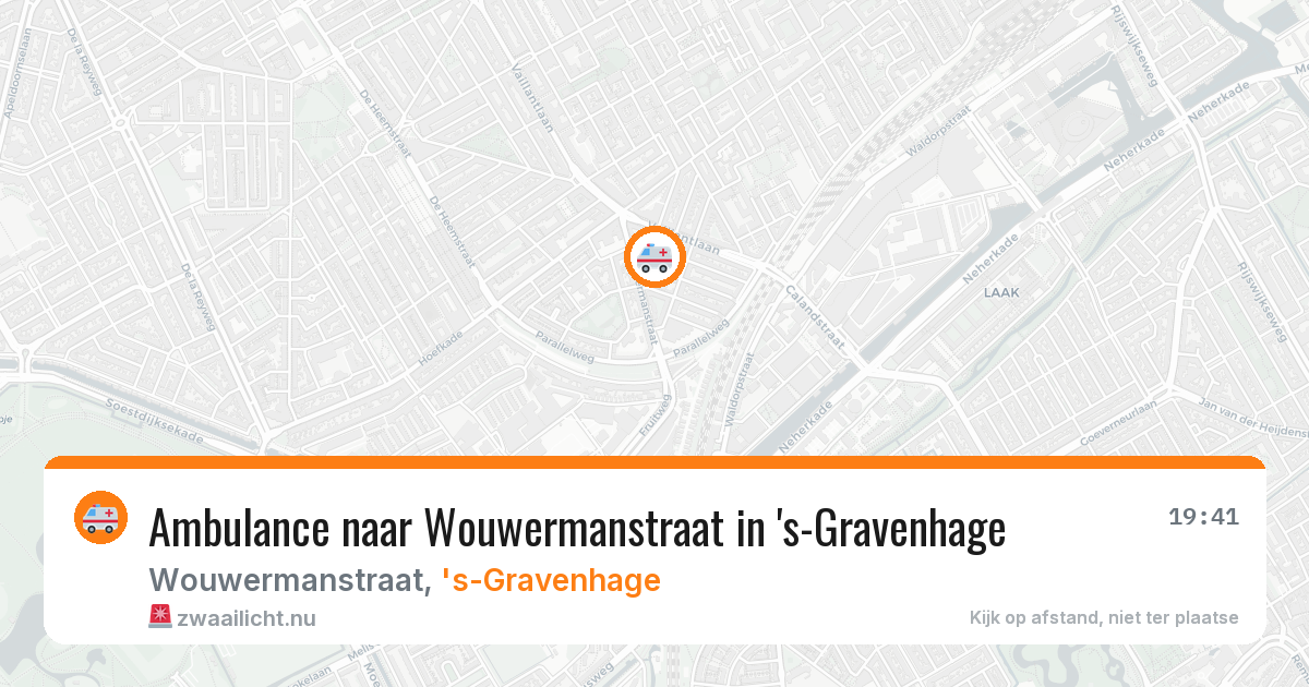 Ambulance naar Wouwermanstraat in 's-Gravenhage — 27 mei 2026