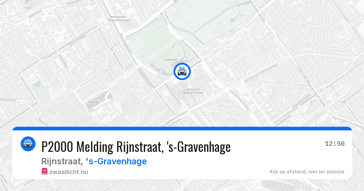 P2000 Melding Rijnstraat, 's-Gravenhage — 21 jul 2026