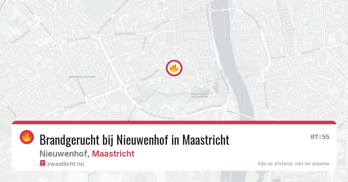 Brandgerucht bij Nieuwenhof in Maastricht — 2 feb 2026