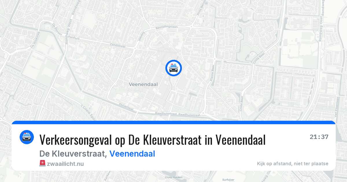 Verkeersongeval op De Kleuverstraat in Veenendaal — 18 jul 2026