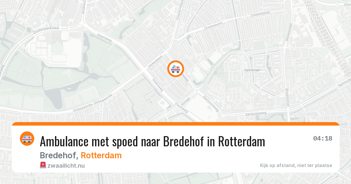 Ambulance met spoed naar Bredehof in Rotterdam — 19 mrt 2026