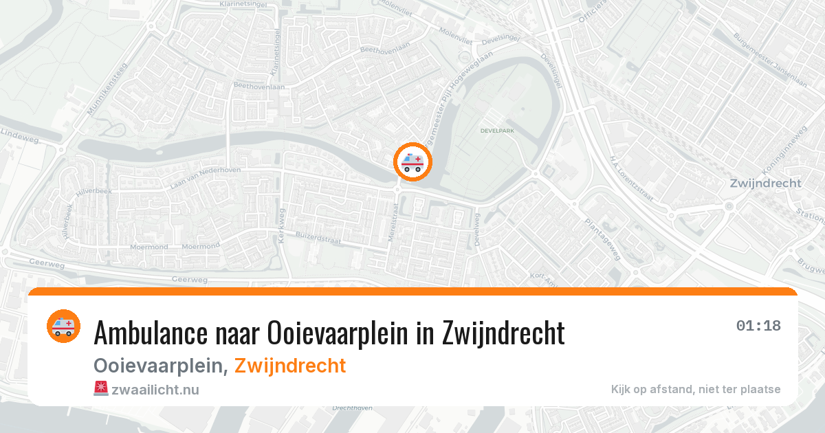 Ambulance naar Ooievaarplein in Zwijndrecht — 25 apr 2026