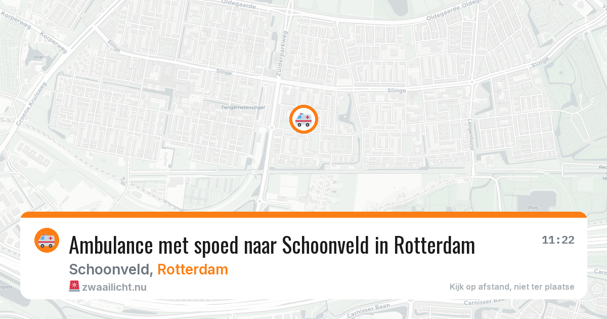 Ambulance met spoed naar Schoonveld in Rotterdam — 12 jul 2026