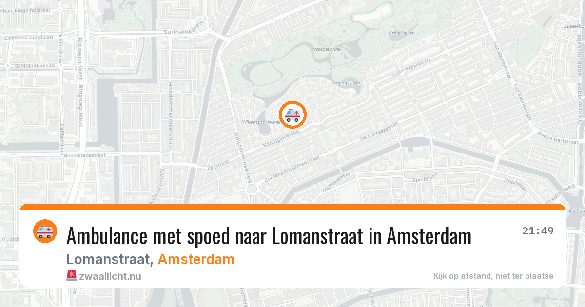 Ambulance met spoed naar Lomanstraat in Amsterdam — 30 mrt 2026