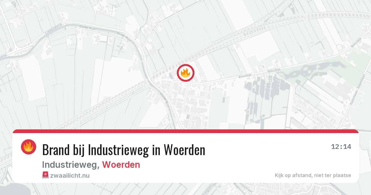 Brand bij Industrieweg in Woerden — 16 jul 2026