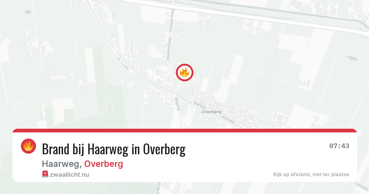 Brand bij Haarweg in Overberg — 23 apr 2026