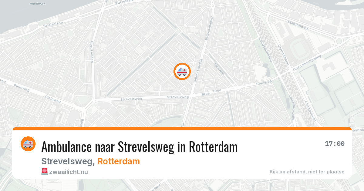 Ambulance naar Strevelsweg in Rotterdam — 10 jul 2026