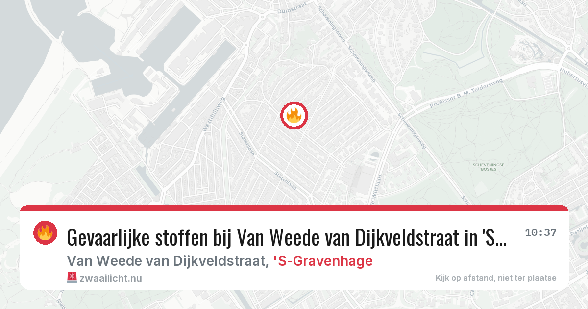Gevaarlijke stoffen bij Van Weede van Dijkveldstraat in 'S-Gravenhage — 12 mei 2026