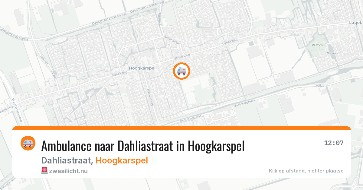 Ambulance naar Dahliastraat in Hoogkarspel — 1 jun 2026