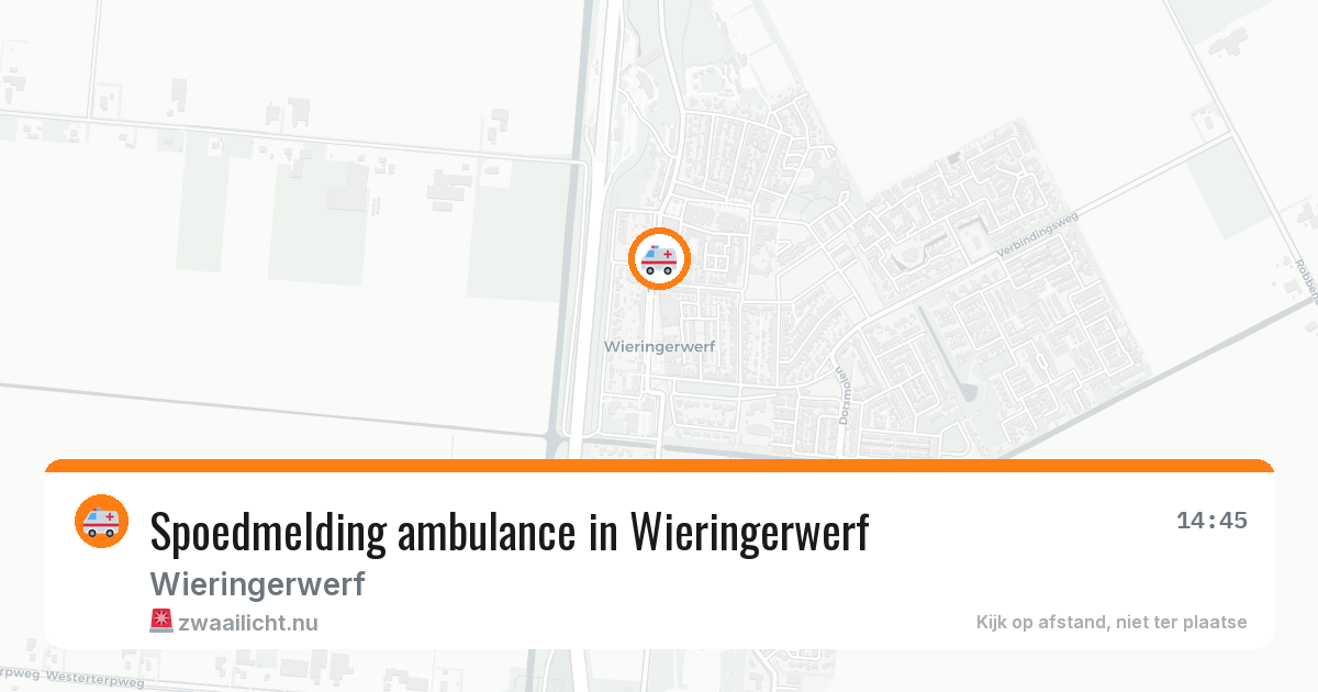 Spoedmelding ambulance in Wieringerwerf — 6 mei 2026