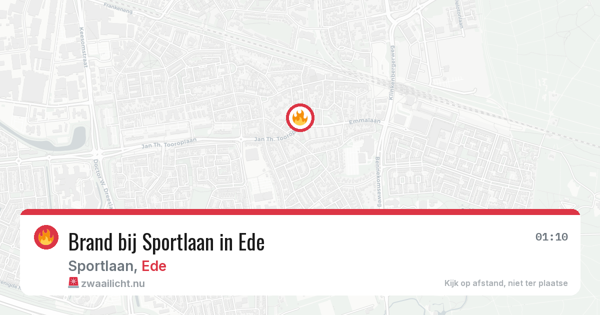 Brand bij Sportlaan in Ede — 9 jul 2026