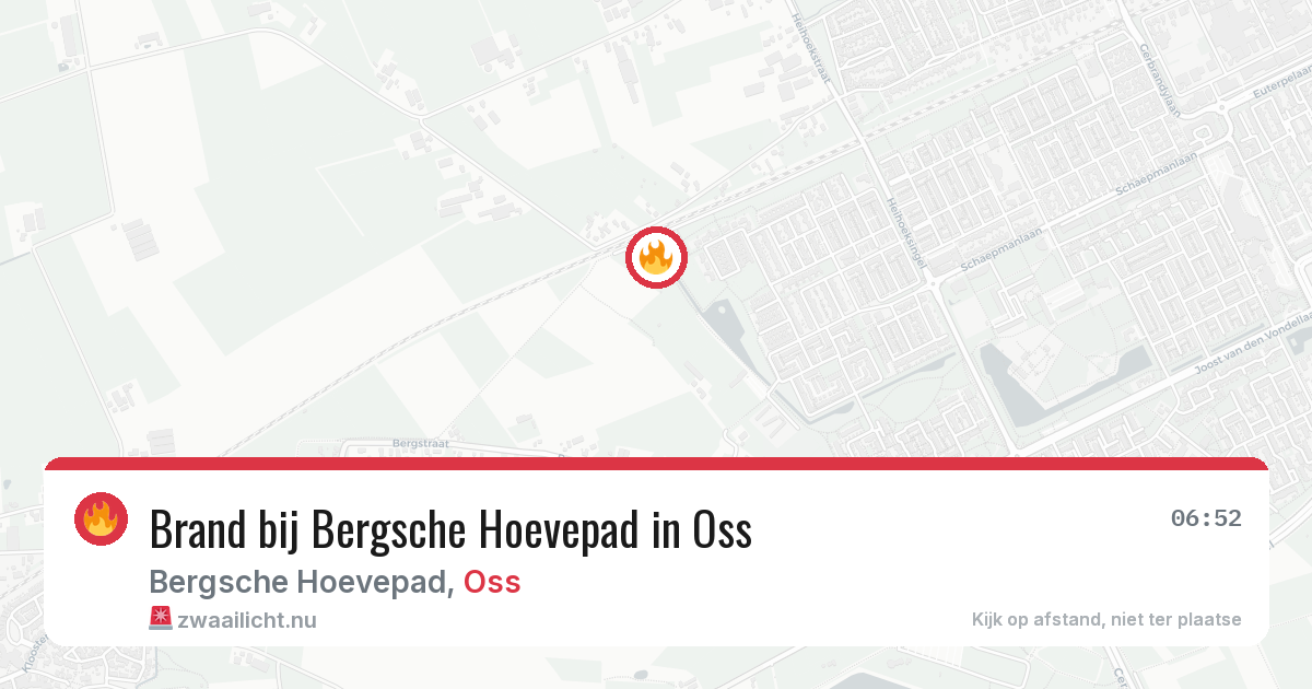 Brand bij Bergsche Hoevepad in Oss — 31 mei 2026