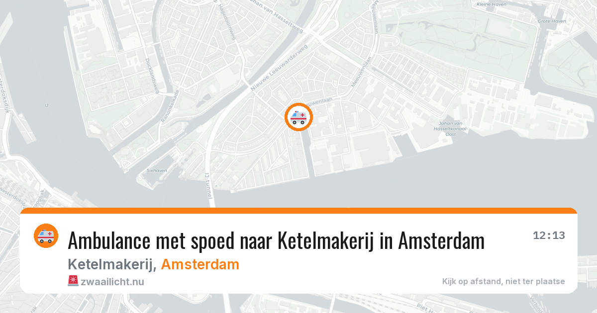 Ambulance met spoed naar Ketelmakerij in Amsterdam — 18 jul 2026
