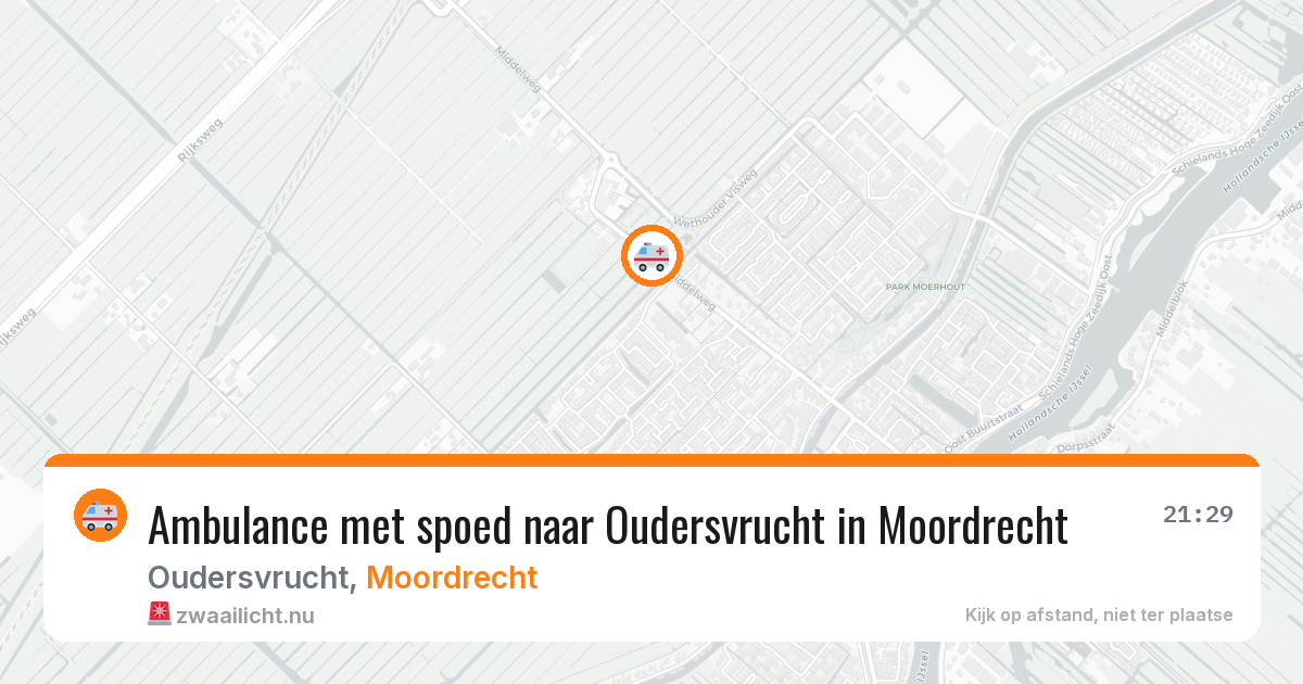 Ambulance met spoed naar Oudersvrucht in Moordrecht — 23 mrt 2026