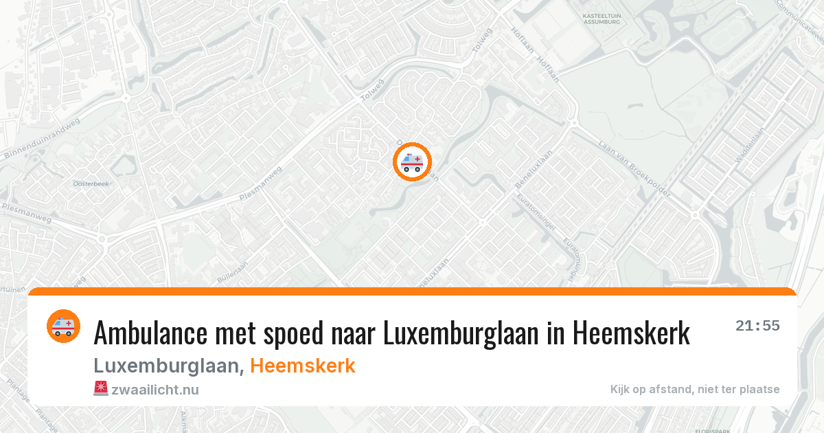 Ambulance met spoed naar Luxemburglaan in Heemskerk — 29 mei 2026