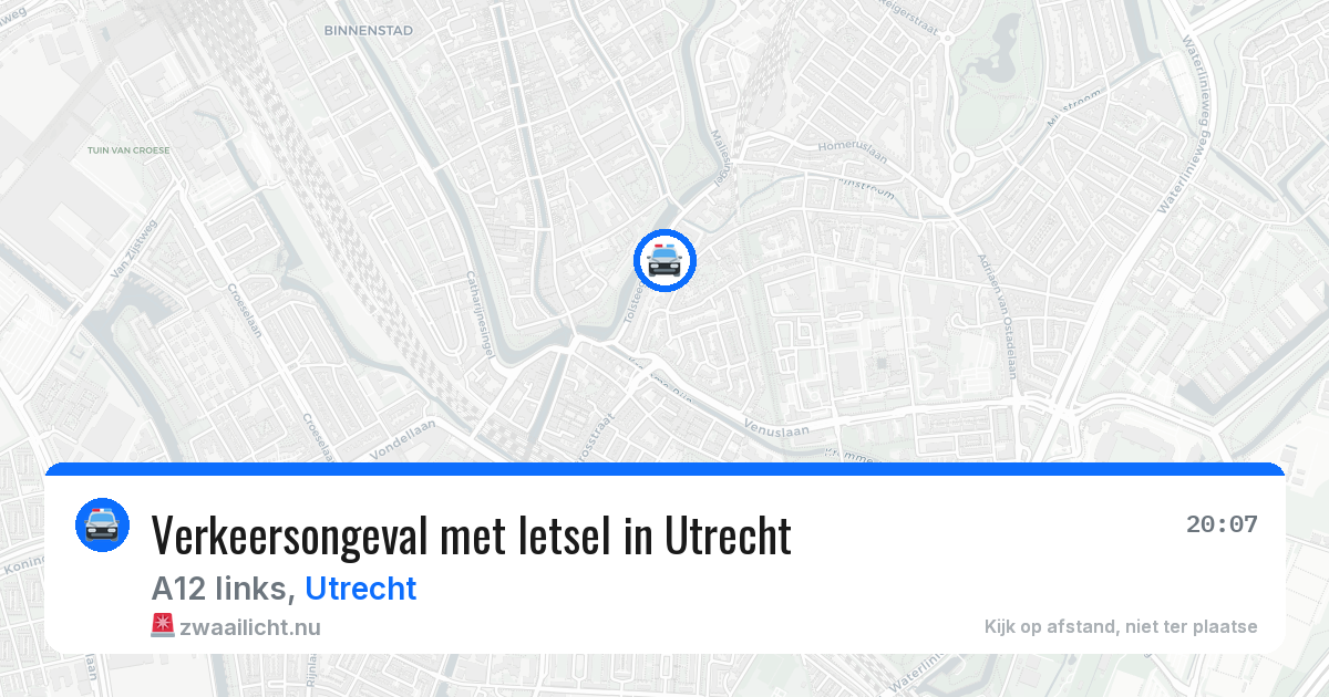 Verkeersongeval met letsel in Utrecht — 20 mrt 2026