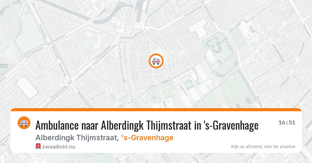Ambulance naar Alberdingk Thijmstraat in 's-Gravenhage — 13 mei 2026