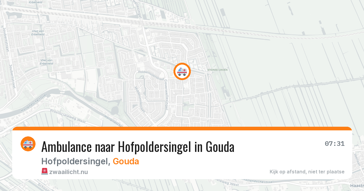 Ambulance naar Hofpoldersingel in Gouda — 22 jul 2026