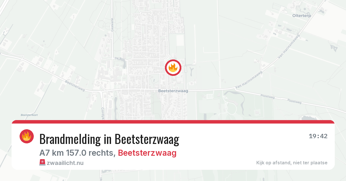 Brandmelding in Beetsterzwaag — 18 mei 2026