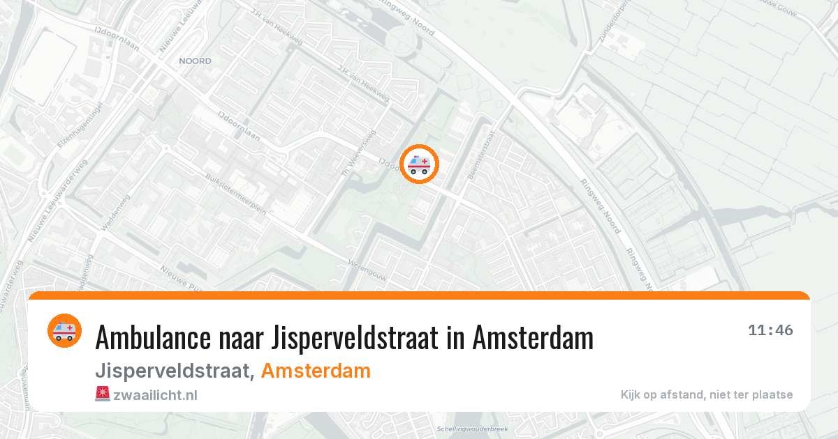Ambulance naar Jisperveldstraat in Amsterdam — 27 jul 2026