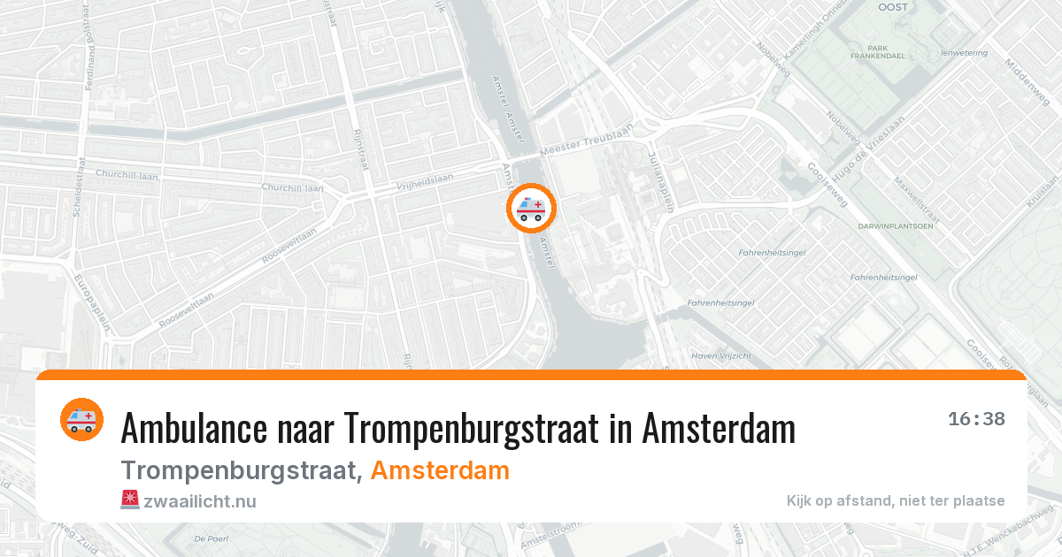 Ambulance naar Trompenburgstraat in Amsterdam — 16 jul 2026