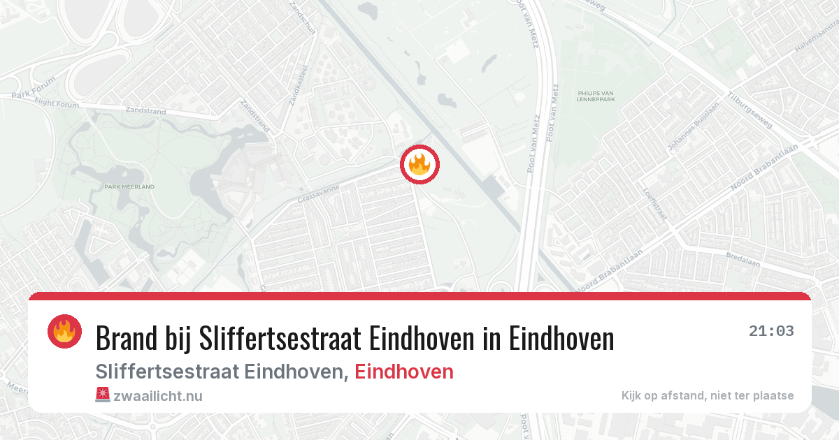 Brand bij Sliffertsestraat Eindhoven in Eindhoven — 27 mrt 2026