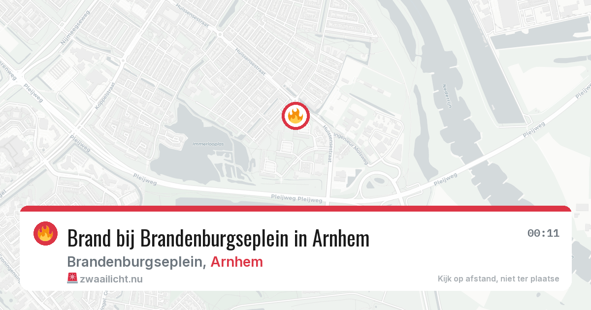 Brand bij Brandenburgseplein in Arnhem — 21 jul 2026
