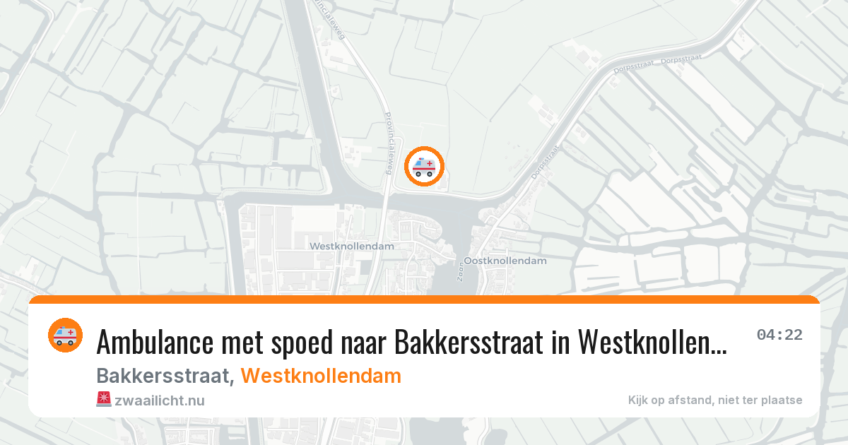 Ambulance met spoed naar Bakkersstraat in Westknollendam — 1 jun 2026