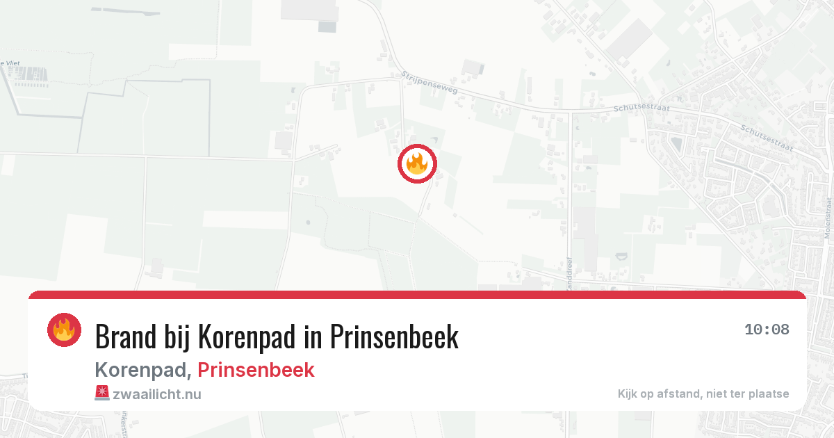 Brand bij Korenpad in Prinsenbeek — 24 jul 2026