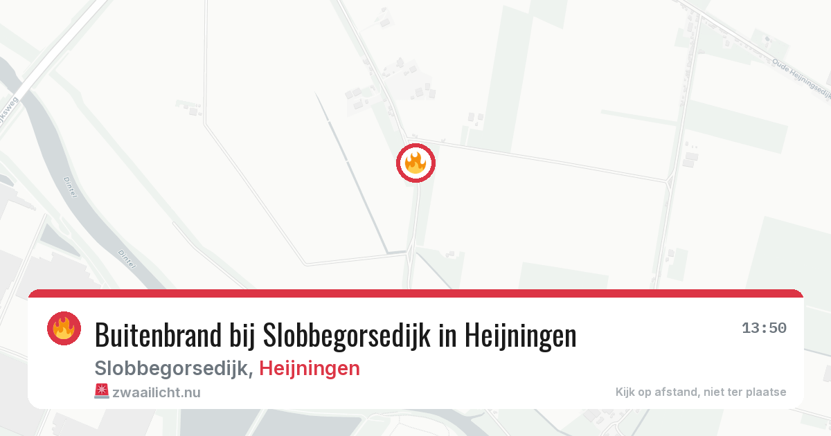 Buitenbrand bij Slobbegorsedijk in Heijningen — 9 jul 2026