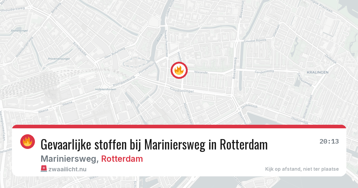Gevaarlijke stoffen bij Mariniersweg in Rotterdam — 22 jul 2026
