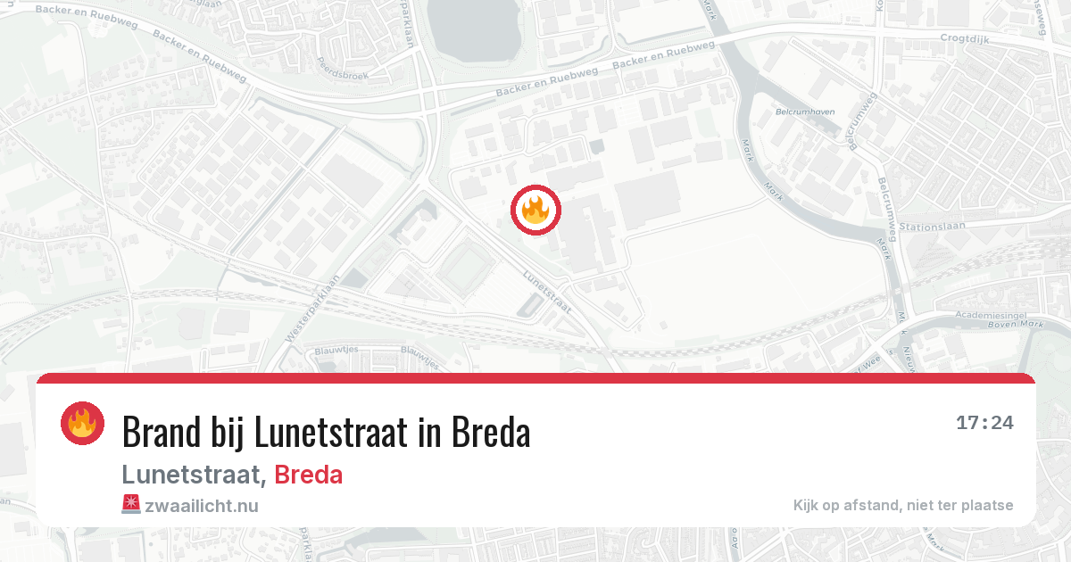 Brand bij Lunetstraat in Breda — 21 jul 2026