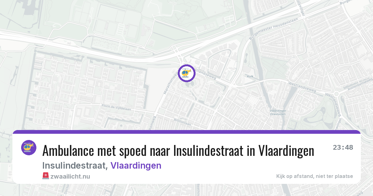 Ambulance met spoed naar Insulindestraat in Vlaardingen — 11 jul 2026