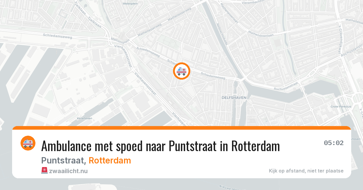 Ambulance met spoed naar Puntstraat in Rotterdam — 19 jul 2026