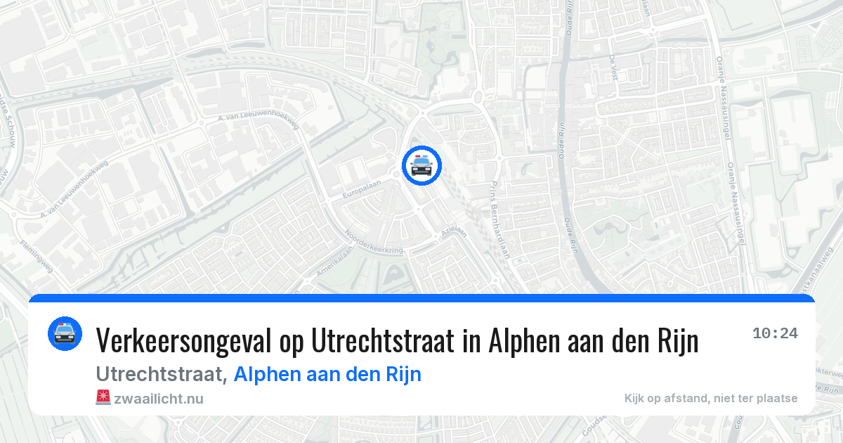 Verkeersongeval op Utrechtstraat in Alphen aan den Rijn — 20 jul 2026