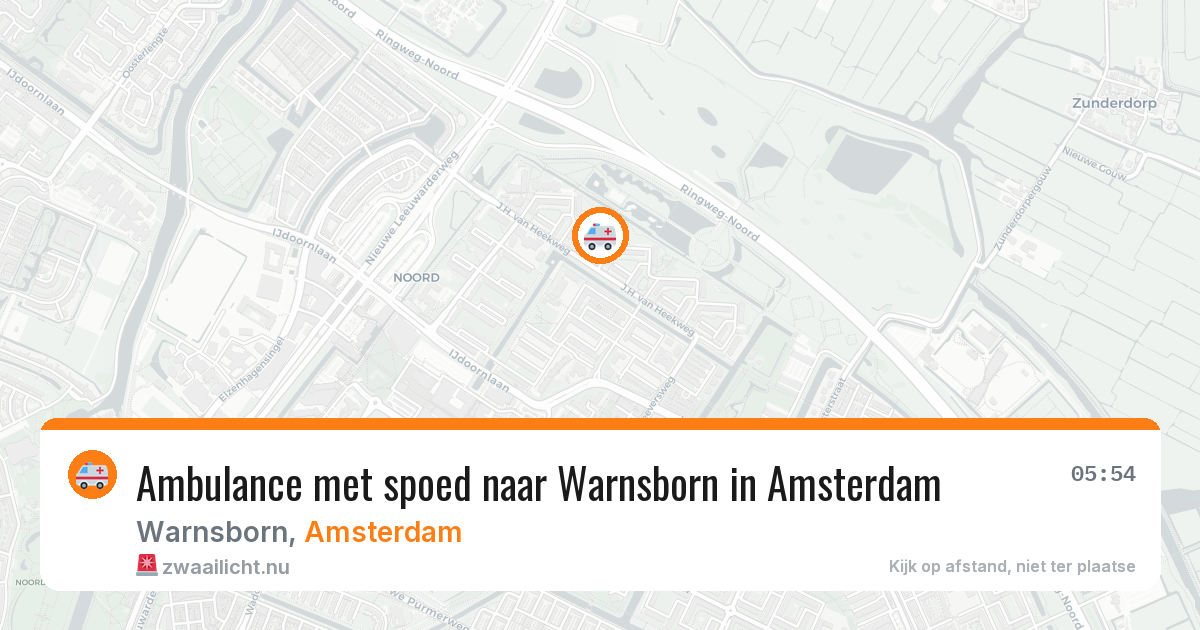 Ambulance met spoed naar Warnsborn in Amsterdam — 22 mrt 2026