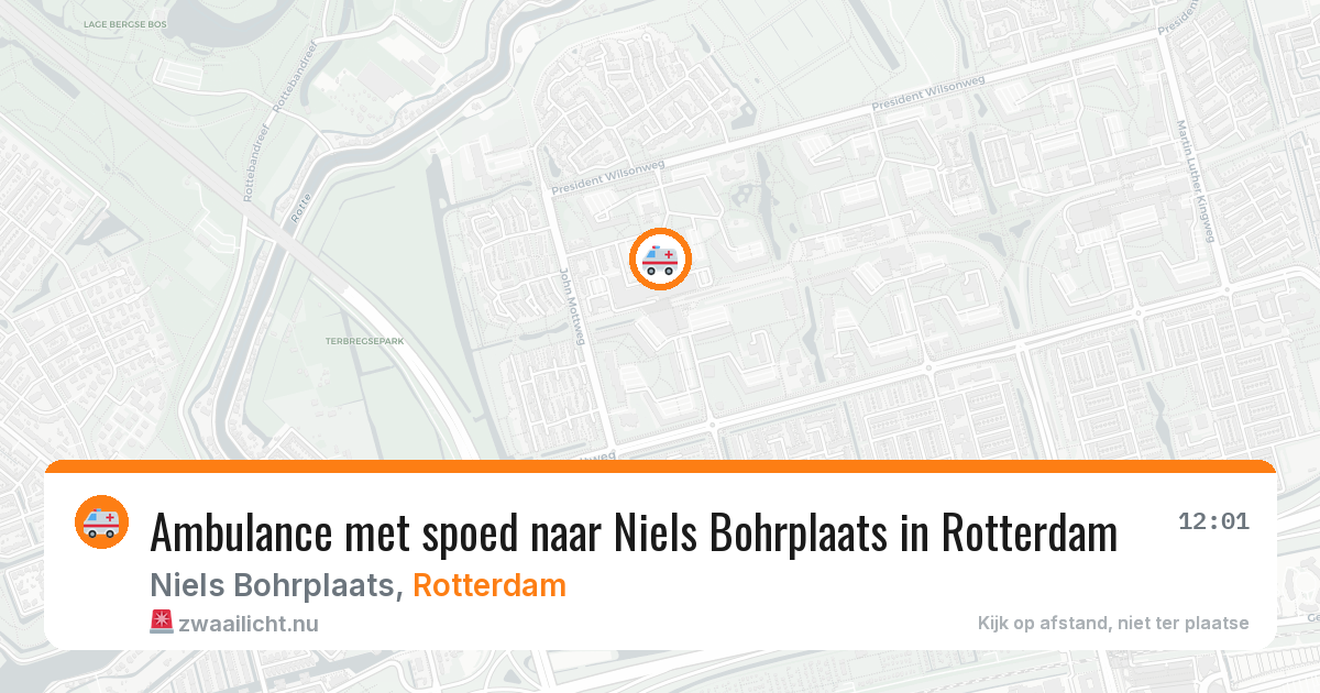 Ambulance met spoed naar Niels Bohrplaats in Rotterdam — 15 jul 2026