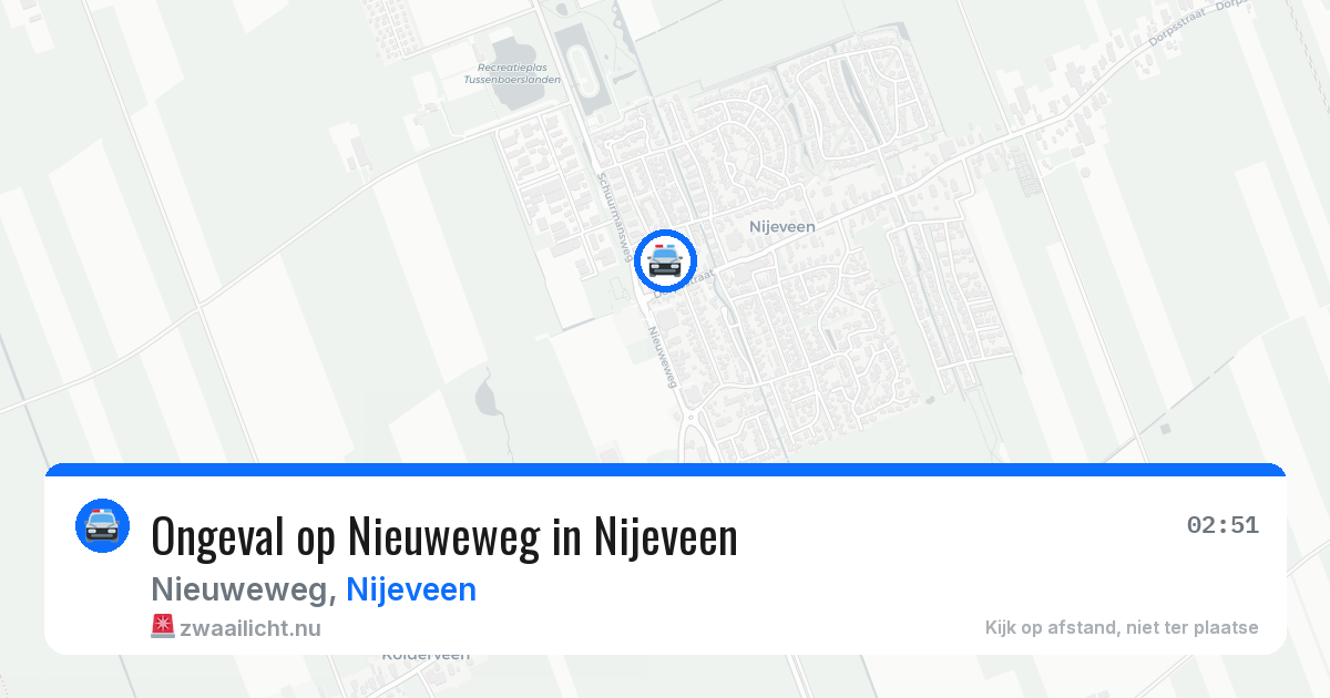 Ongeval op Nieuweweg in Nijeveen — 17 jul 2026