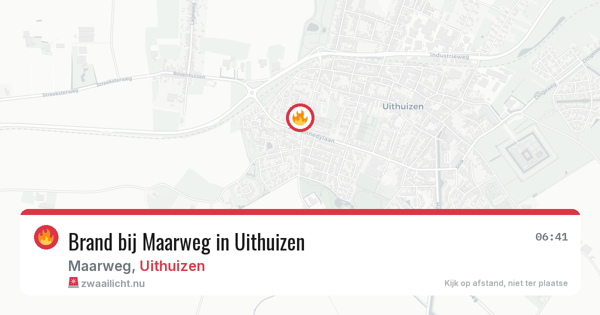 Brand bij Maarweg in Uithuizen — 17 apr 2026