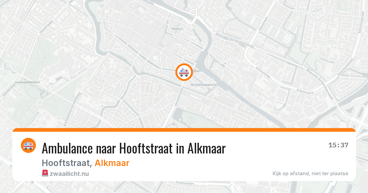 Ambulance naar Hooftstraat in Alkmaar — 25 jul 2026