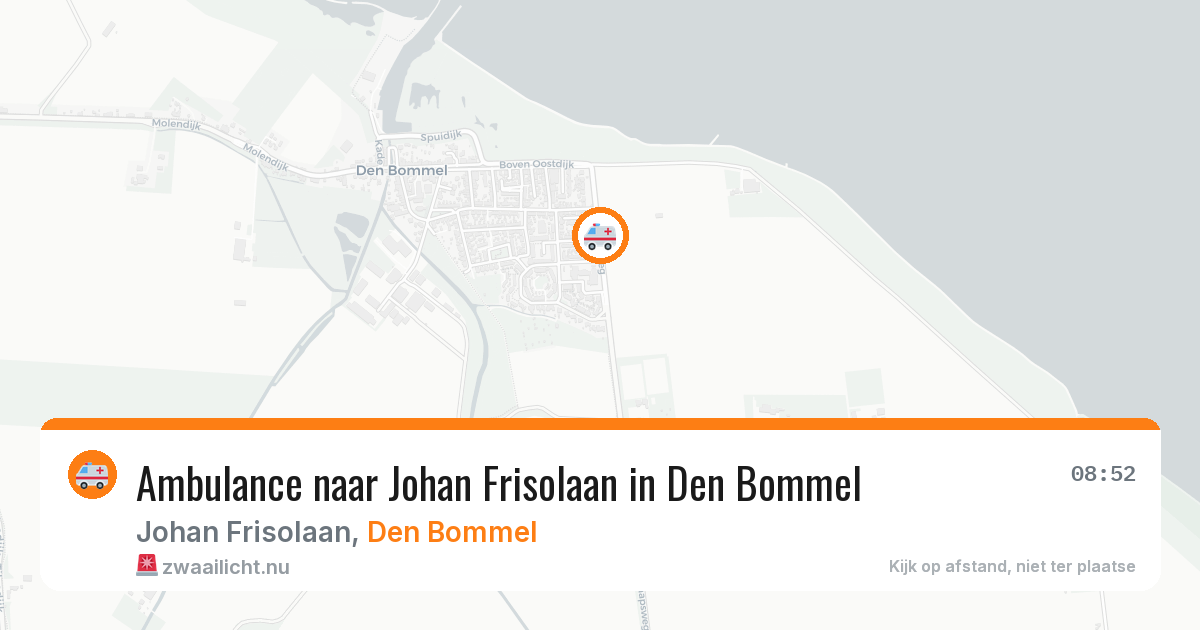 Ambulance naar Johan Frisolaan in Den Bommel — 21 jul 2026