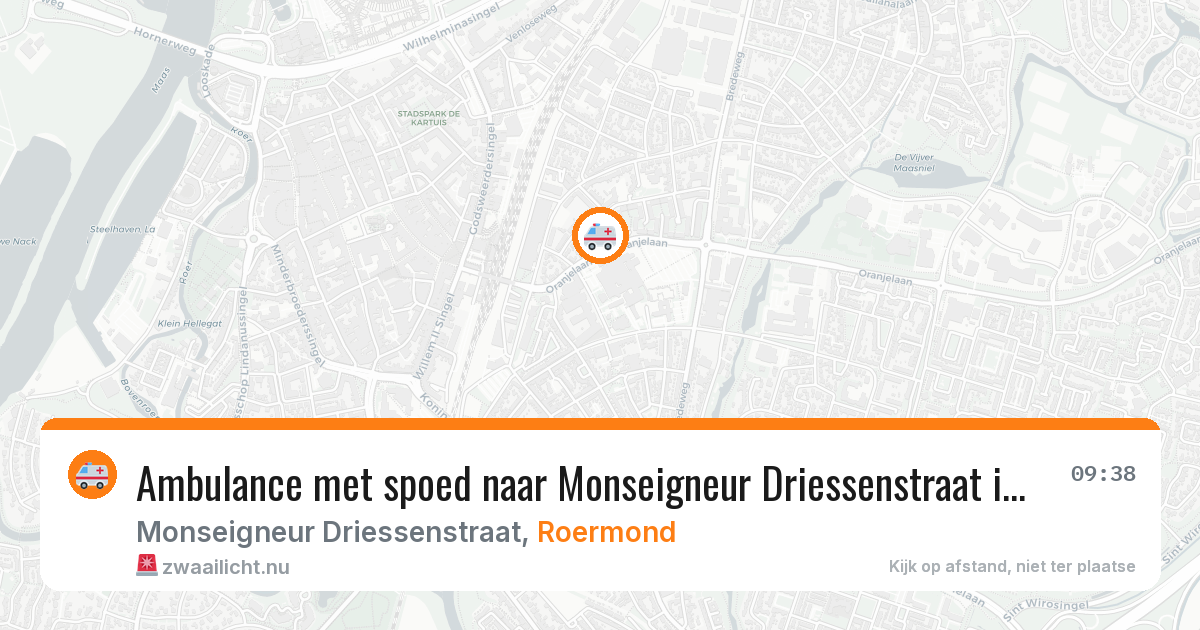 Ambulance met spoed naar Monseigneur Driessenstraat in Roermond — 18 jan 2026