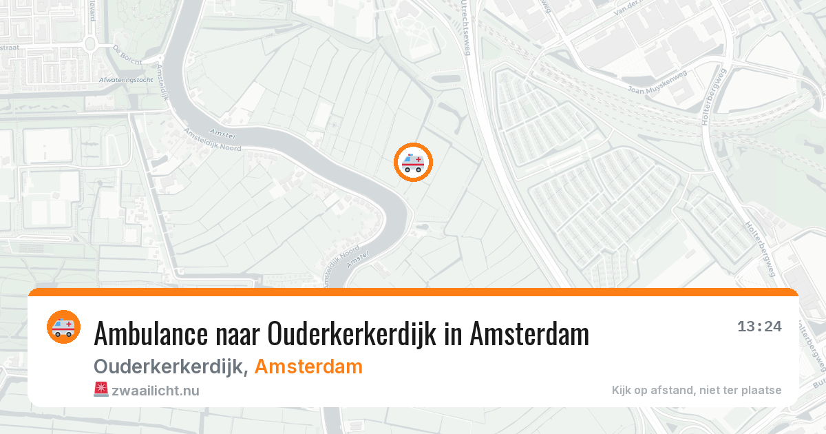 Ambulance naar Ouderkerkerdijk in Amsterdam — 9 jun 2026