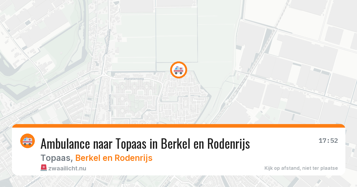Ambulance naar Topaas in Berkel en Rodenrijs — 22 mei 2026