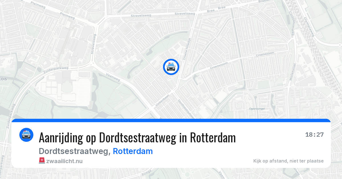 Aanrijding op Dordtsestraatweg in Rotterdam — 25 jul 2026
