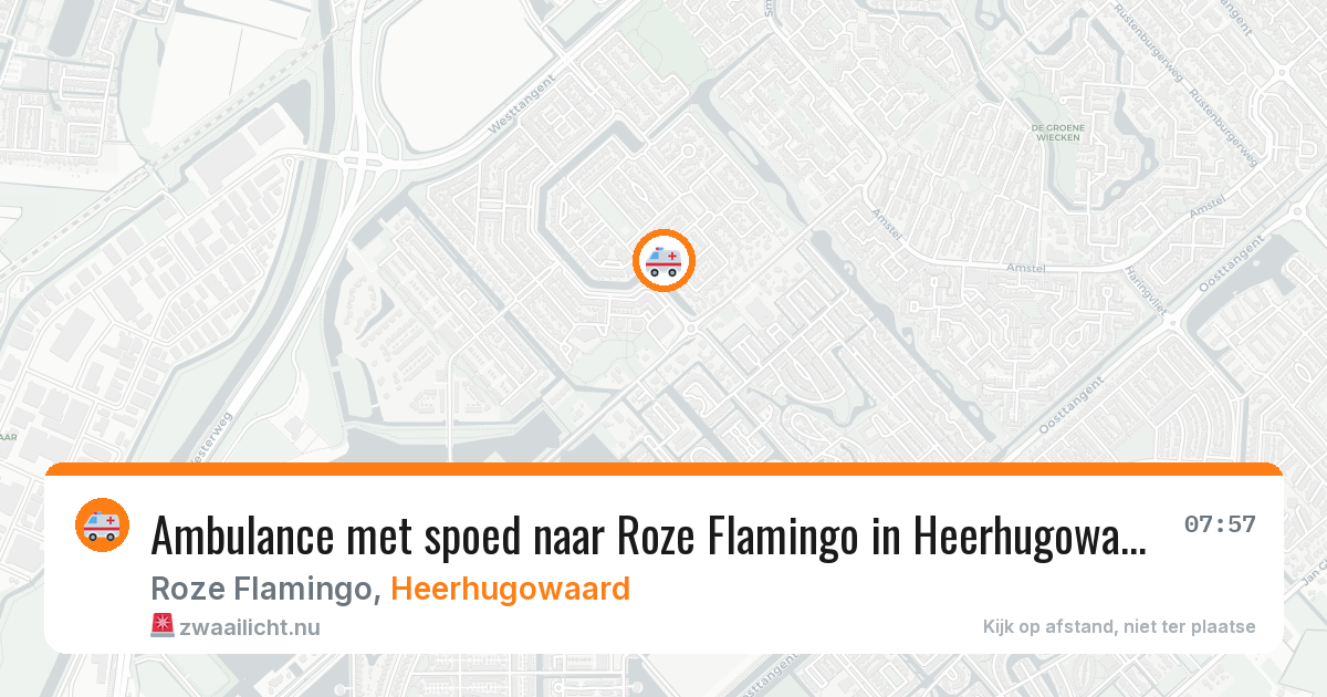 Ambulance met spoed naar Roze Flamingo in Heerhugowaard — 21 jul 2026