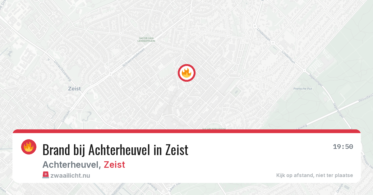 Brand bij Achterheuvel in Zeist — 7 mrt 2026